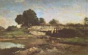 Charles-Francois Daubigny The Flood-Gate at Optevoz (mk05) china oil painting artist